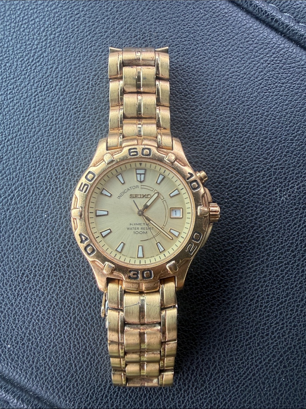 Seiko Gold-Tone Men's Kinetic Watch